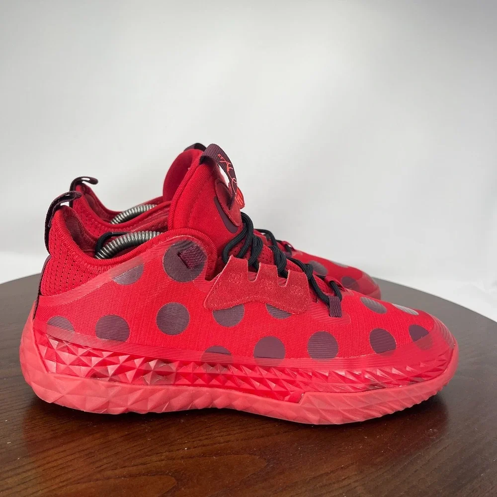 Adidas Harden Vol. 5 Futurenatural Shoes Men's 8.5 Red Polka Dot Sneakers H68595